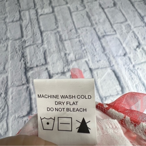 Mud Pie peachy pink frilly one piece 6-9 months - Picture 6 of 6